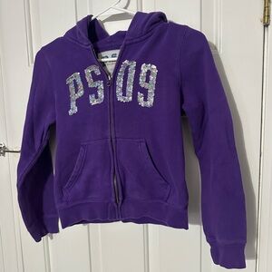 Aeropostale Kids Purple Hoodie with PS09 Graphic